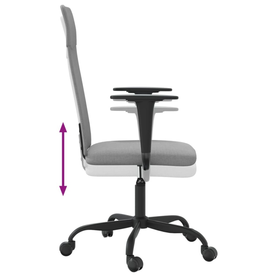 Silla de oficina altura ajustable tela gris
