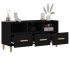 Mueble de TV madera contrachapada negro 102x36x50
