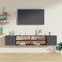 Armarios de pared 2 uds madera maciza pino gris 80x30x30