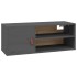 Armarios de pared 2 uds madera maciza pino gris 80x30x30