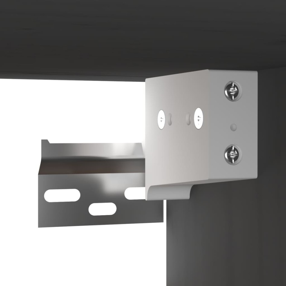 Armarios de pared 2 uds madera maciza pino gris 80x30x30