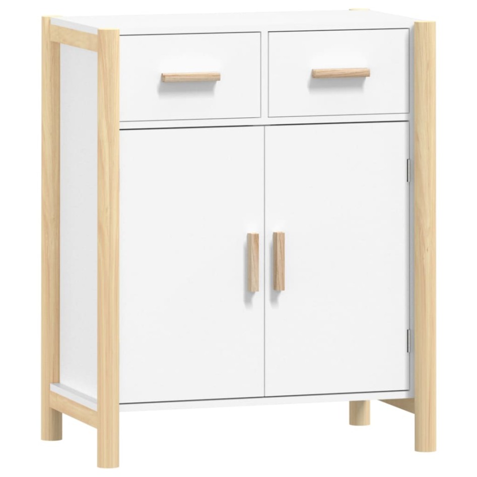 Aparador de madera contrachapada blanco 62x38x75