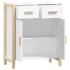 Aparador de madera contrachapada blanco 62x38x75