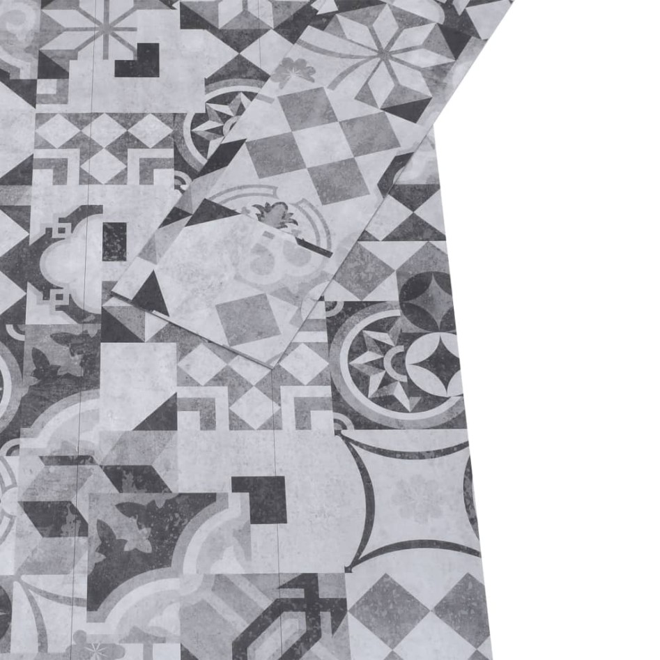 Lamas para suelo de PVC autoadhesivas estampado gris 5,02m²