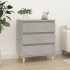 Aparador de madera contrachapada gris hormigón 60x35x70