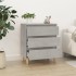 Aparador de madera contrachapada gris hormigón 60x35x70