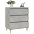 Aparador de madera contrachapada gris hormigón 60x35x70