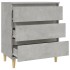 Aparador de madera contrachapada gris hormigón 60x35x70