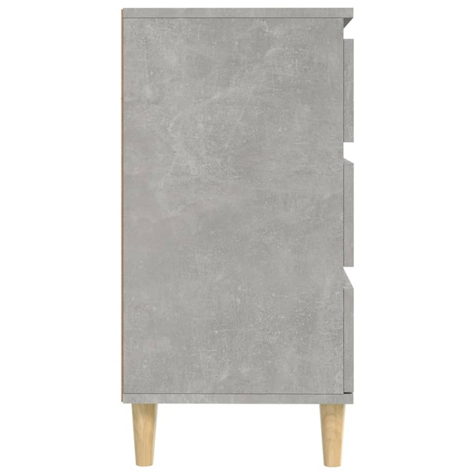 Aparador de madera contrachapada gris hormigón 60x35x70