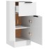 Aparador de madera contrachapada blanco brillante 30x30x70