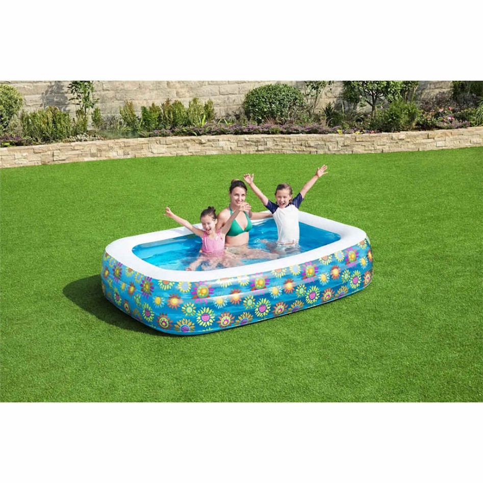 Bestway Piscina hinchable infantil azul 229x152x56