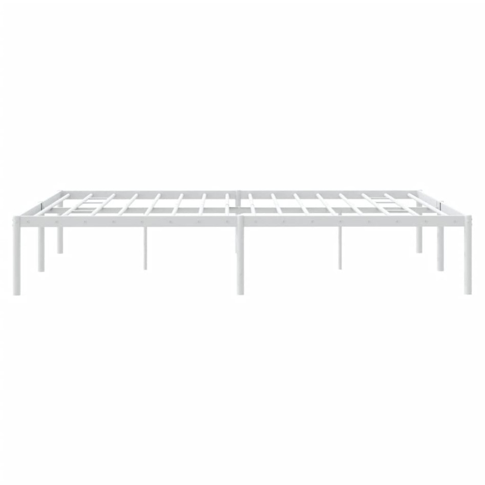 Estructura de cama sin colchón metal blanco 140x190