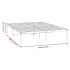 Estructura de cama sin colchón metal blanco 140x190