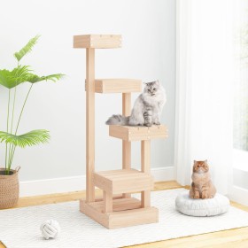 Árbol para gatos madera maciza de pino 45,5x49x103
