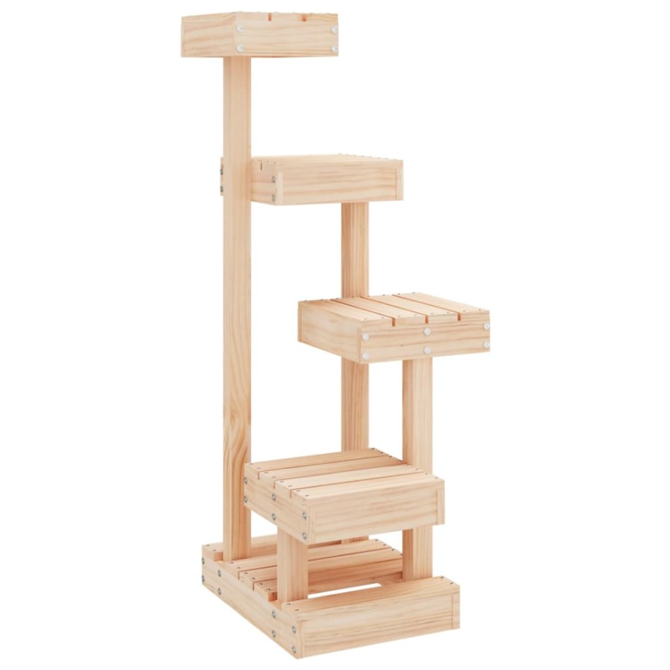 Árbol para gatos madera maciza de pino 45,5x49x103