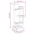 Árbol para gatos madera maciza de pino 45,5x49x103
