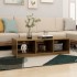Mesa de centro de madera maciza pino marrón miel 110x50x34
