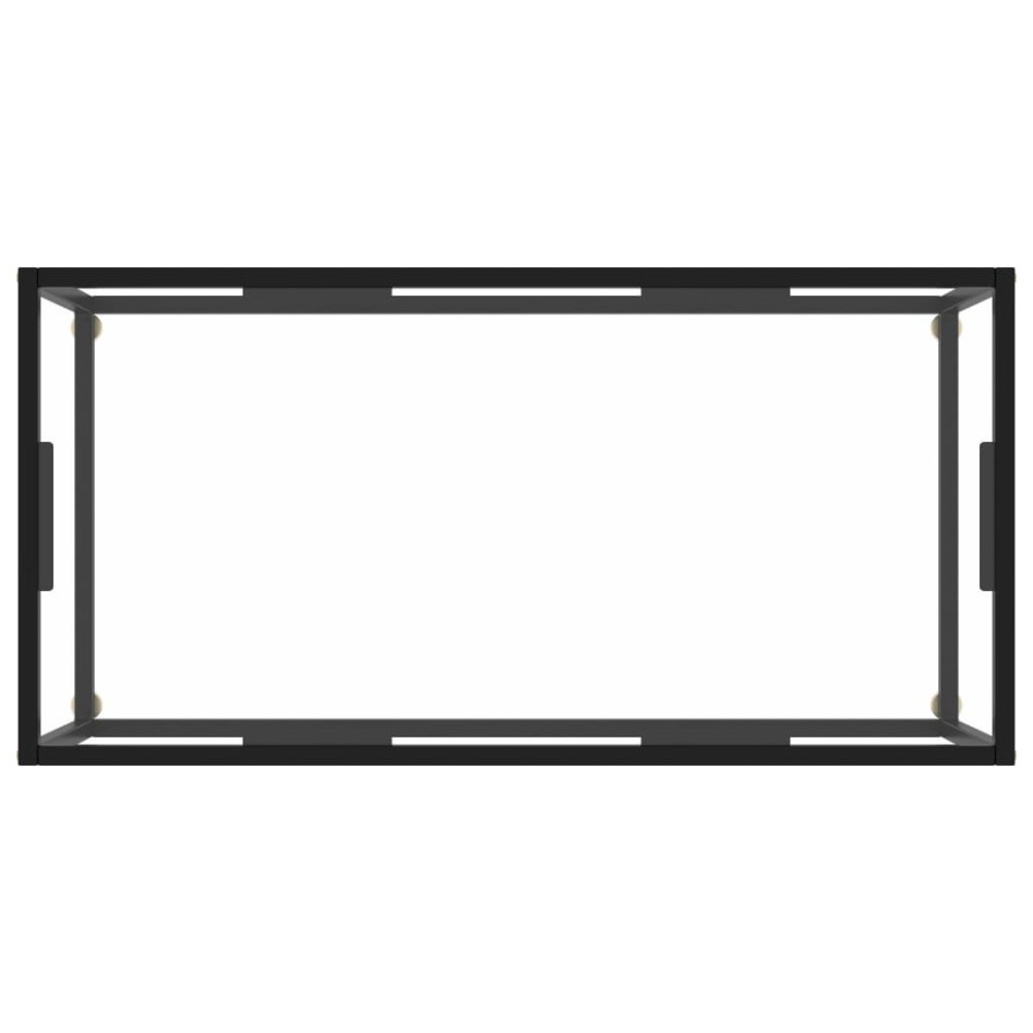 Mesa de centro negra con vidrio templado 100x50x35