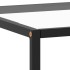 Mesa de centro negra con vidrio templado 100x50x35