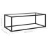 Mesa de centro negra con vidrio templado 100x50x35