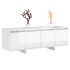 Mueble de TV madera contrachapada blanco brillo 120x30x40,5