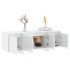 Mueble de TV madera contrachapada blanco brillo 120x30x40,5