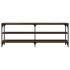Mueble de TV madera contrachapada marrón roble 140x30x50