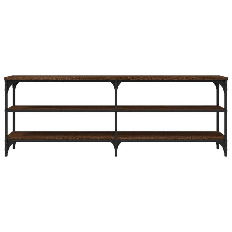 Mueble de TV madera contrachapada marrón roble 140x30x50