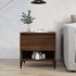 Mesa auxiliar madera contrachapada roble marrón 50x46x50