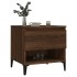Mesa auxiliar madera contrachapada roble marrón 50x46x50