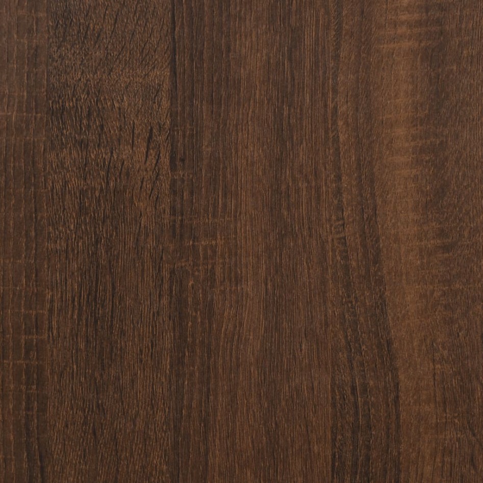 Mesa auxiliar madera contrachapada roble marrón 50x46x50