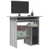 Escritorio de madera contrachapada gris Sonoma 80x45x74