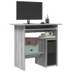 Escritorio de madera contrachapada gris Sonoma 80x45x74 cm