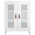 Aparador de madera contrachapada blanco brillante 69,5x34x90