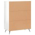 Aparador de madera contrachapada blanco brillante 69,5x34x90
