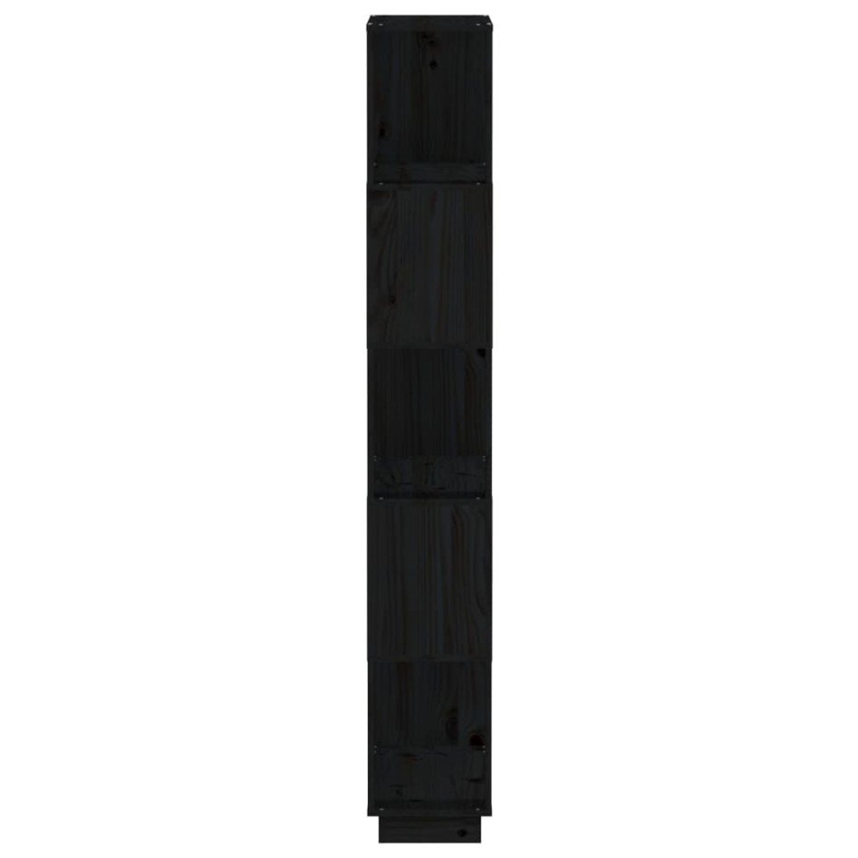 Estantería/divisor de espacios madera pino negro 80x25x163,5