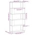Estantería/divisor de espacios madera pino negro 80x25x163,5