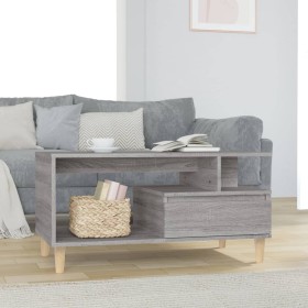 Mesa de centro madera contrachapada gris Sonoma 90x49x45