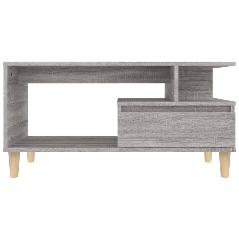 Mesa de centro madera contrachapada gris Sonoma 90x49x45