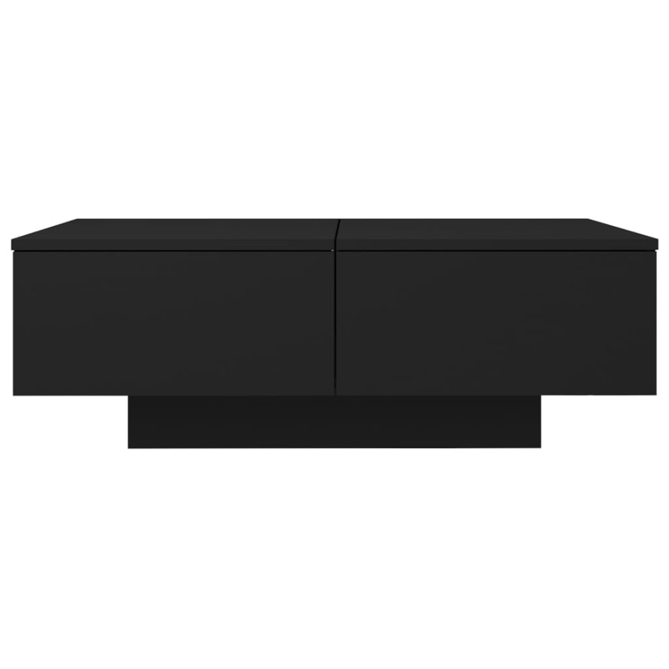 Mesa de centro madera contrachapada negro 90x60x31