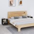 Mesitas de noche 2 uds madera maciza de pino negro 40x34x45