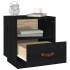 Mesitas de noche 2 uds madera maciza de pino negro 40x34x45