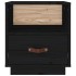 Mesitas de noche 2 uds madera maciza de pino negro 40x34x45