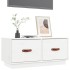 Mueble de TV de madera maciza de pino blanco 80x34x35