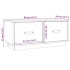 Mueble de TV de madera maciza de pino blanco 80x34x35
