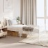 Estructura cama sin colchón con estribo metal blanco 75x190
