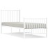 Estructura cama sin colchón con estribo metal blanco 75x190