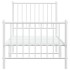 Estructura cama sin colchón con estribo metal blanco 75x190