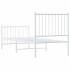 Estructura cama sin colchón con estribo metal blanco 75x190