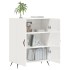 Aparador de madera contrachapada blanco brillante 69,5x34x90